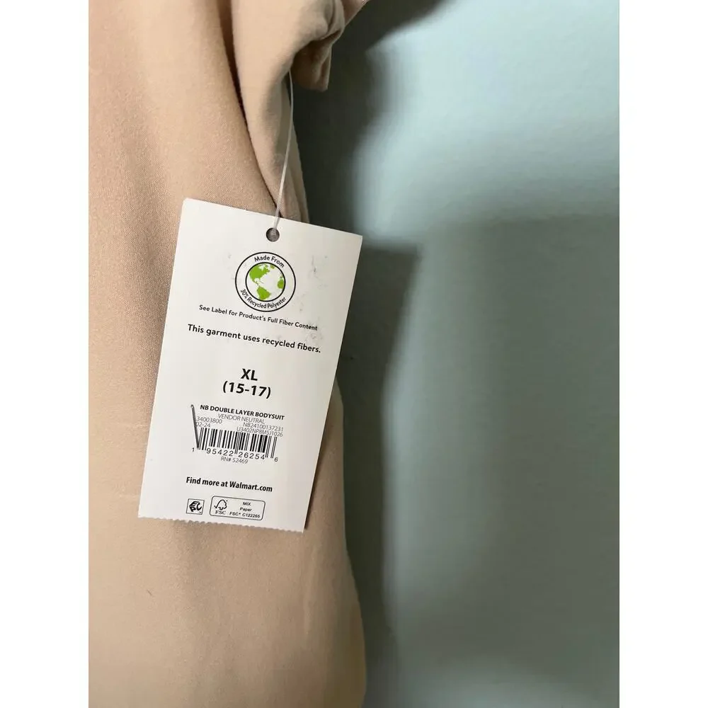 NWT No Boundaries Teens Tan short sleeve Body Fit Top Size XL (15-17).